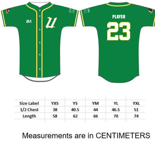 UWA Youth Baseball Jersey